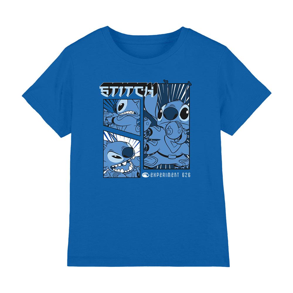 (リロ・アンド・スティッチ) Lilo & Stitch オフィシャル商品 キッズ・子供 スティッチ Tシャツ Comic Strip 半袖 トップス 【海外通販】画像