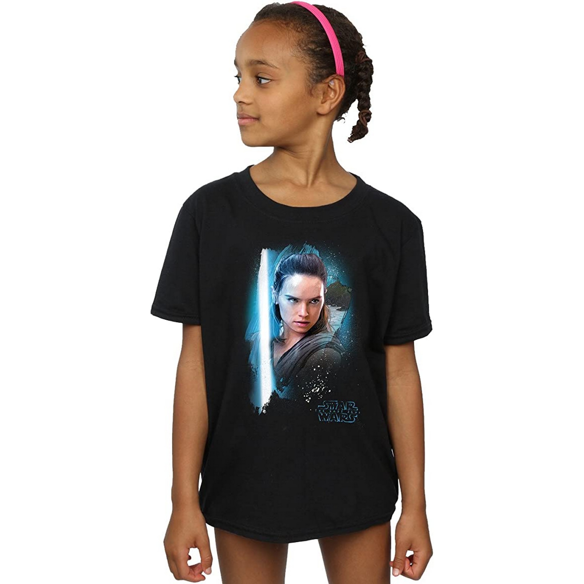 (スター・ウォーズ) Star Wars 最後のジェダイ オフィシャル商品 キッズ・子供用 レイ コットン 半袖 Tシャツ トップス 女の子 【海外通販】画像