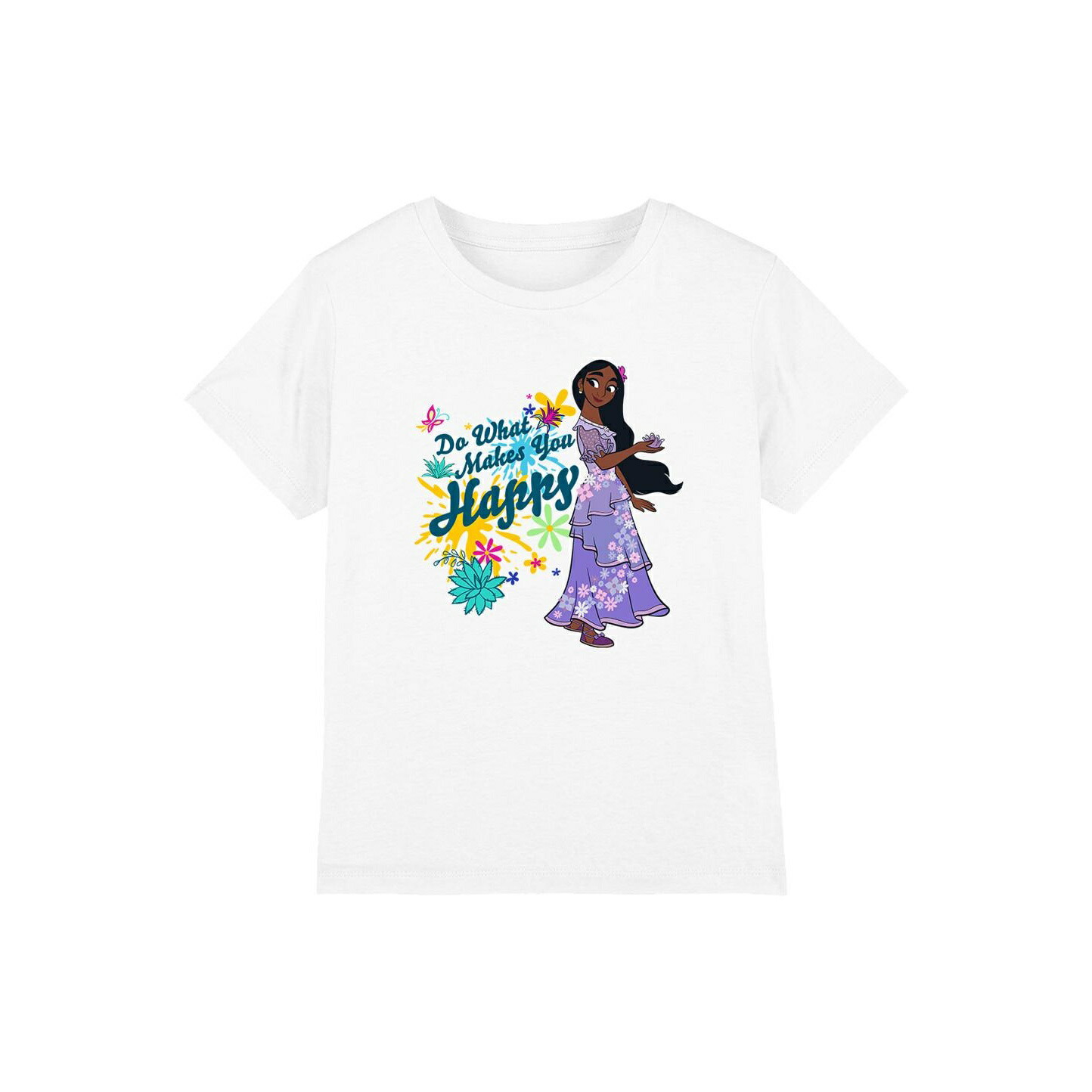 (ミラベルと魔法だらけの家) Encanto オフィシャル商品 キッズ・子供 Do What Makes You Happy Tシャツ イザベラ 半袖 トップス 【海外通販】画像