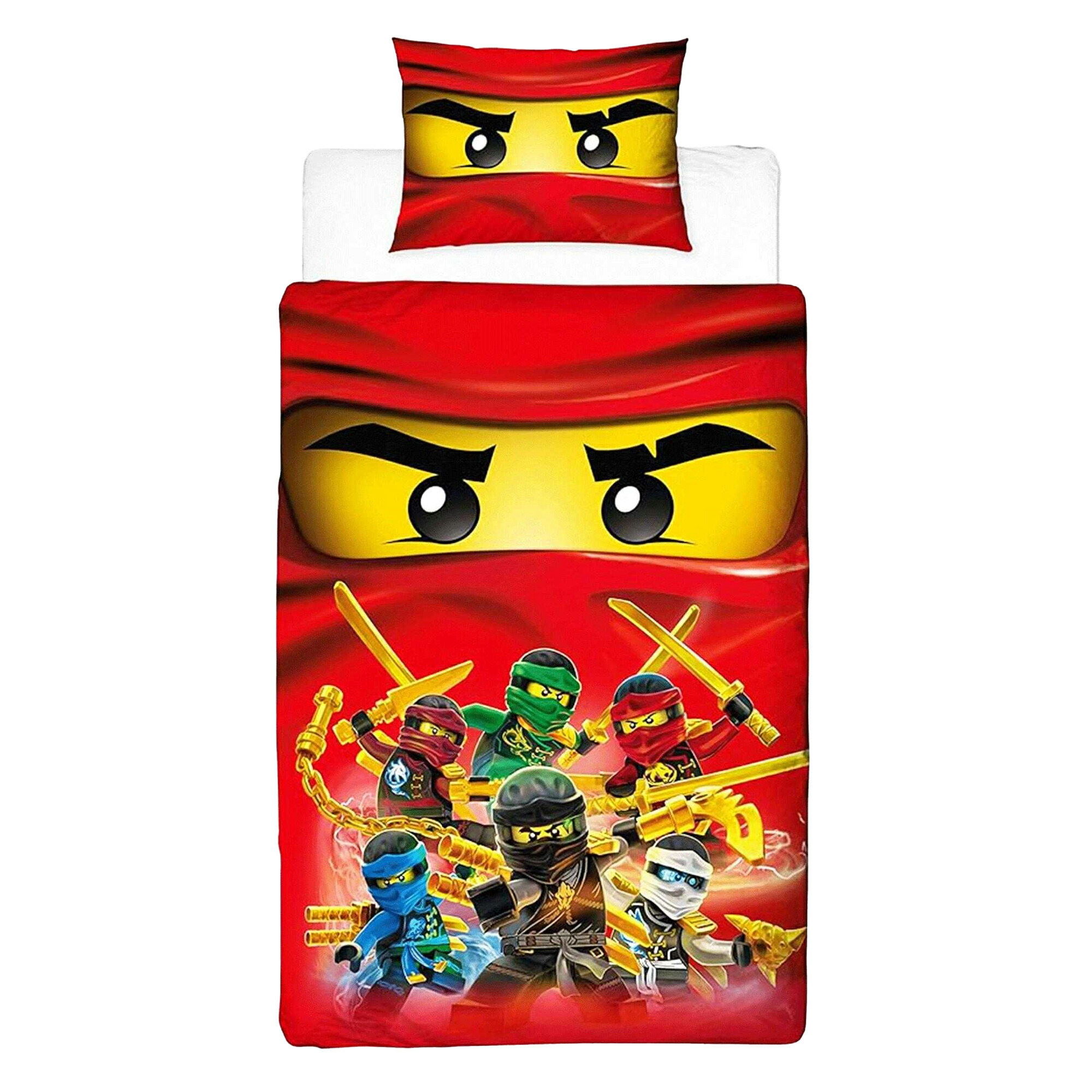 (レゴ・ニンジャゴー) Lego Ninjago オフィシャル商品 リバーシブル 掛け布団カバー・枕カバーセット 【海外通販】画像