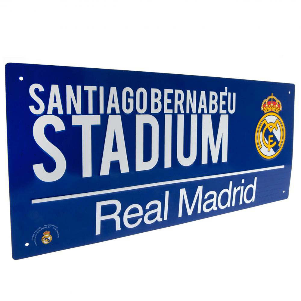 楽天市場 レアル マドリード フットボールクラブ Real Madrid Cf オフィシャル商品 ストリートサイン ブリキ看板 楽天海外直送 Pertemba Japan