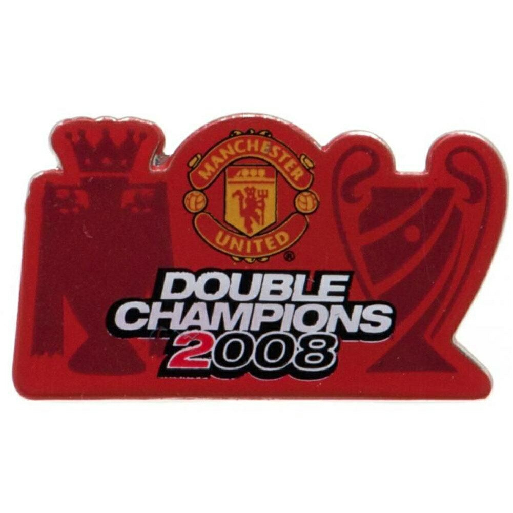 マンチェスター ユナイテッド フットボールクラブ Manchester United Fc オフィシャル商品 ダブル優勝 バッジ ピンバッジ 海外通販 特価商品