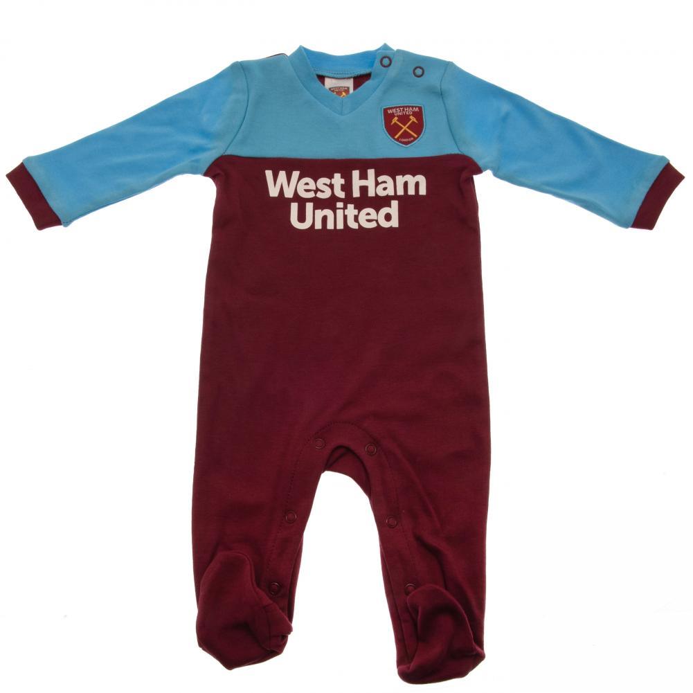 ウェストハム ユナイテッド フットボール結社 West Ham United Fc オフィシャル商いもの 赤んぼう 幼児遣道 スリープスーツ 長袖 ロンパース オプティミズム外国で直送 Foxunivers Com