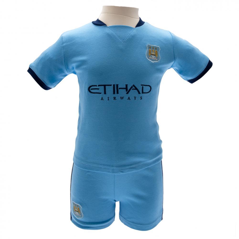 楽天市場 マンチェスター シティ フットボールクラブ Manchester City Fc オフィシャル商品 赤ちゃん ベビー用 半袖tシャツ 短パン 上下セット 海外通販 Pertemba Japan