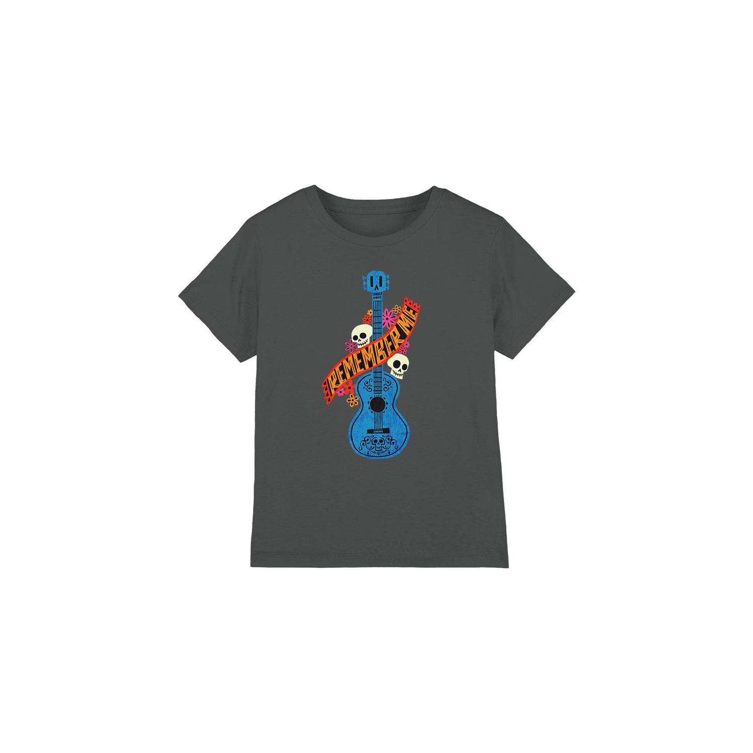 (リメンバー・ミー) Coco オフィシャル商品 キッズ・子供 Remember Me Tシャツ ギター スカル 半袖 トップス 【海外通販】画像