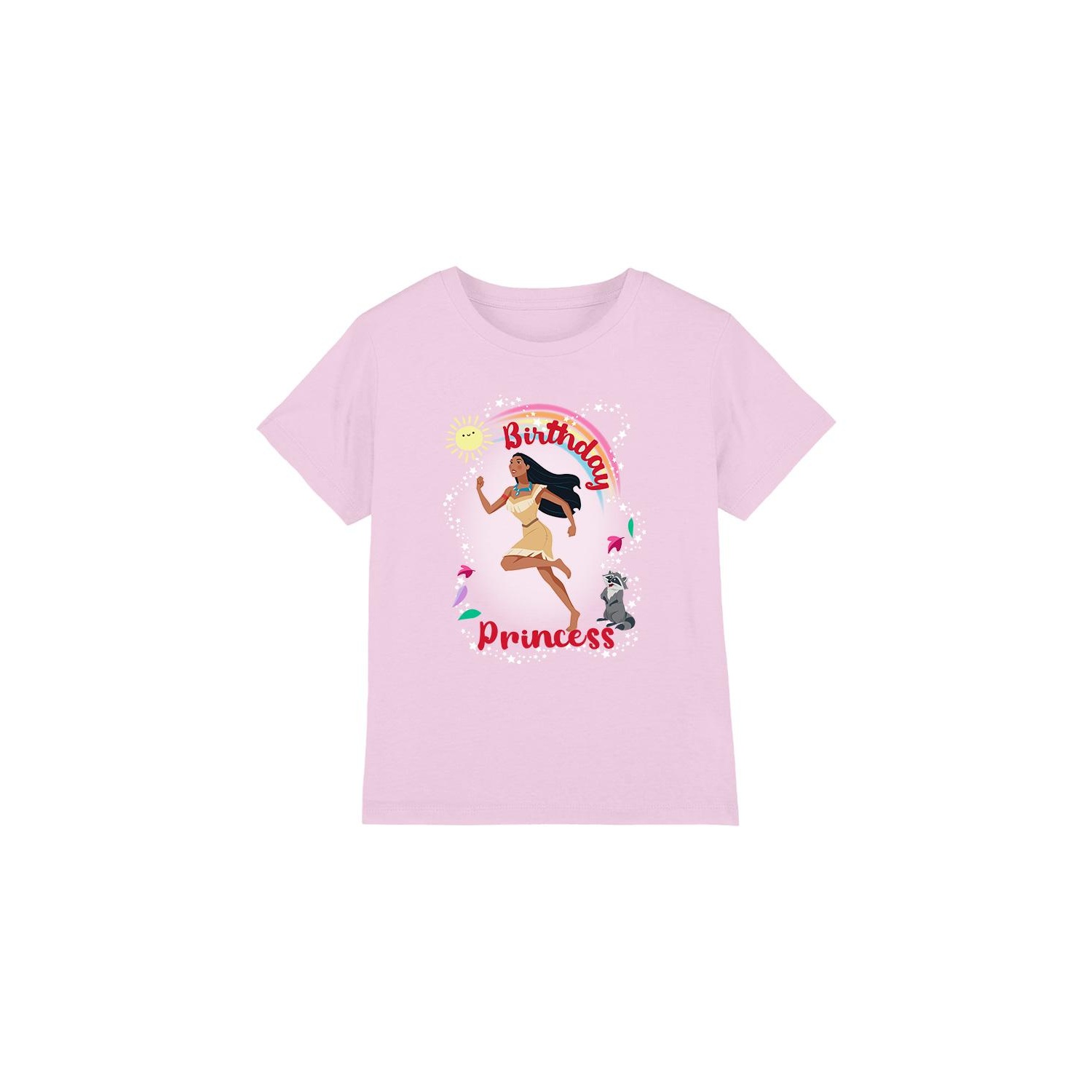 (ポカホンタス) Pocahontas オフィシャル商品 キッズ・子供 Birthday Princess Tシャツ ミーコ 半袖 トップス 【海外通販】画像