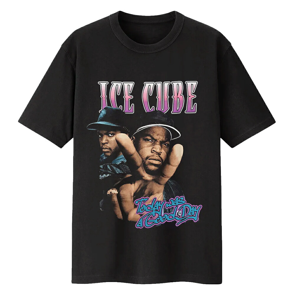 N.W.A ice cube ベースボールシャツ usa製 Ice Cube Classic NWA Rap T-Shirt (Black) Control Brand Tee
