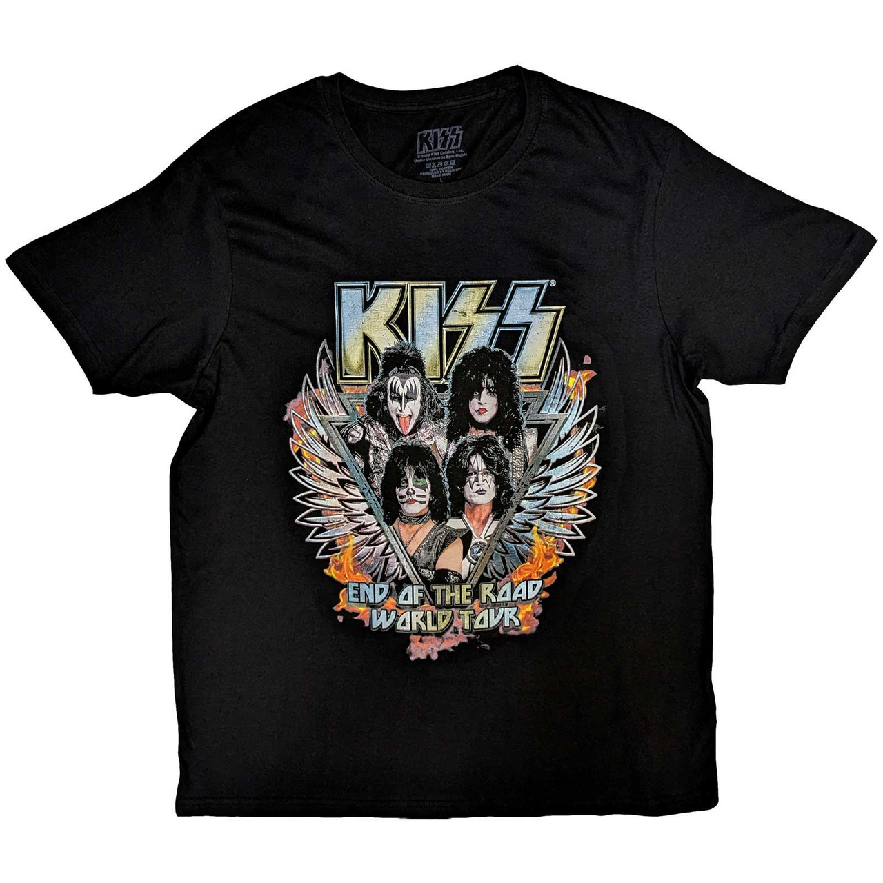 【新品・未使用】KISS 地獄のファイナル・ツアーTシャツ  黒 Ｌサイズ KISS END OF THE ROAD 地獄のファイナル・ツアー Tシャツ L