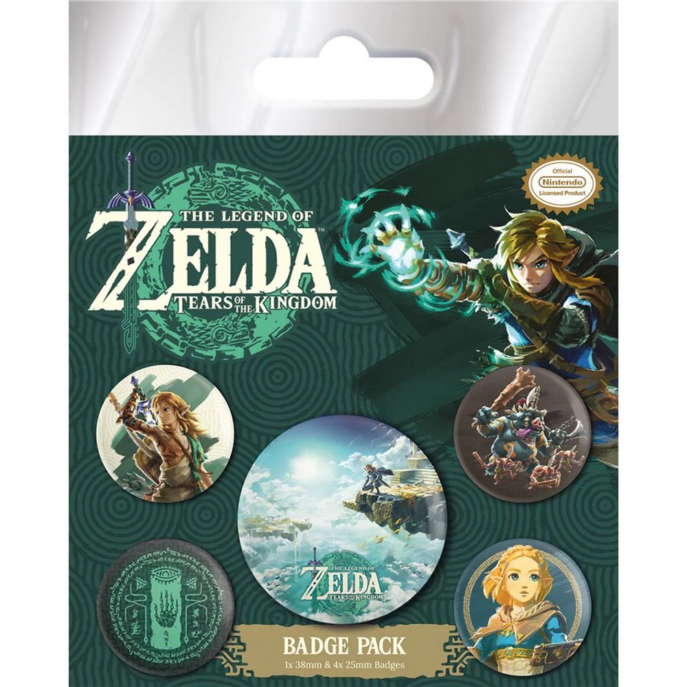 (ゼルダの伝説 ティアーズ オブ ザ キングダム) The Legend Of Zelda: Tears Of The Kingdom オフィシャル商品 Hyrule Skies バッジ セット (5個組) 【海外通販】画像