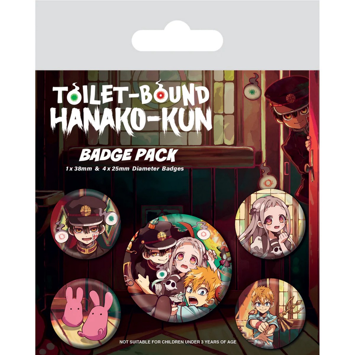 (地縛少年花子くん) Toilet-Bound Hanako-kun オフィシャル商品 キャラクター バッジ セット (5個組) 【海外通販】画像