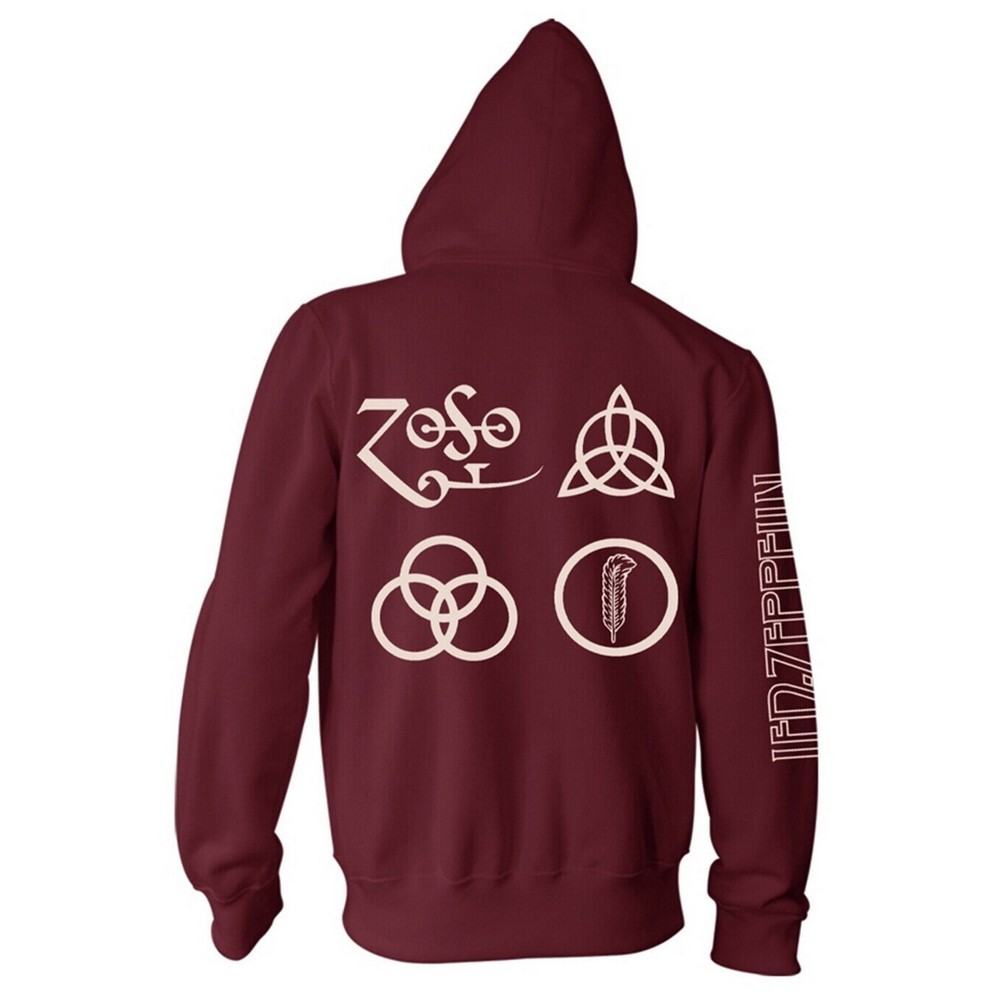 楽天市場】ROCK P/O HOODYLED ZEPPELIN-1 Zip Hoody[レッド