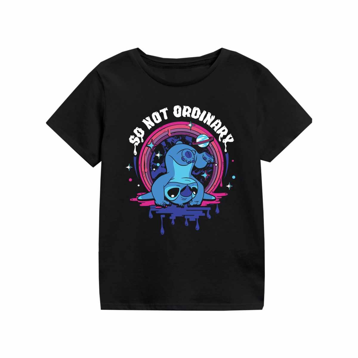 (リロ・アンド・スティッチ) Lilo & Stitch オフィシャル商品 キッズ・子供 So Not Ordinary Tシャツ スティッチ 半袖 トップス 【海外通販】画像