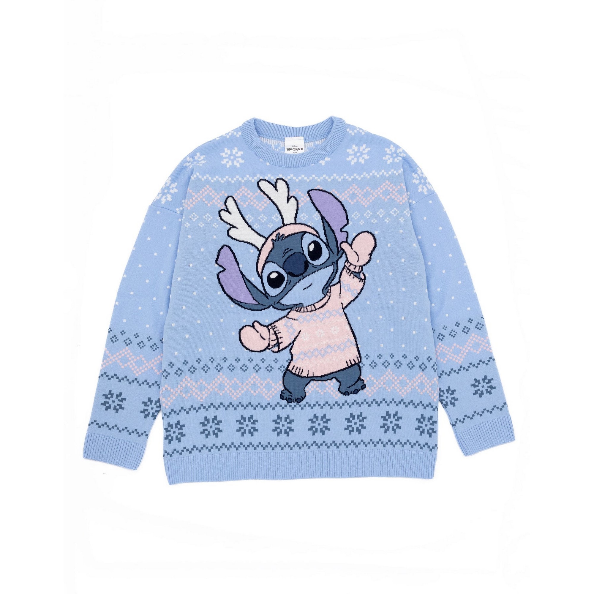 (リロ・アンド・スティッチ) Lilo & Stitch オフィシャル商品 レディース ニット クリスマスセーター 長袖 トップス 【海外通販】画像