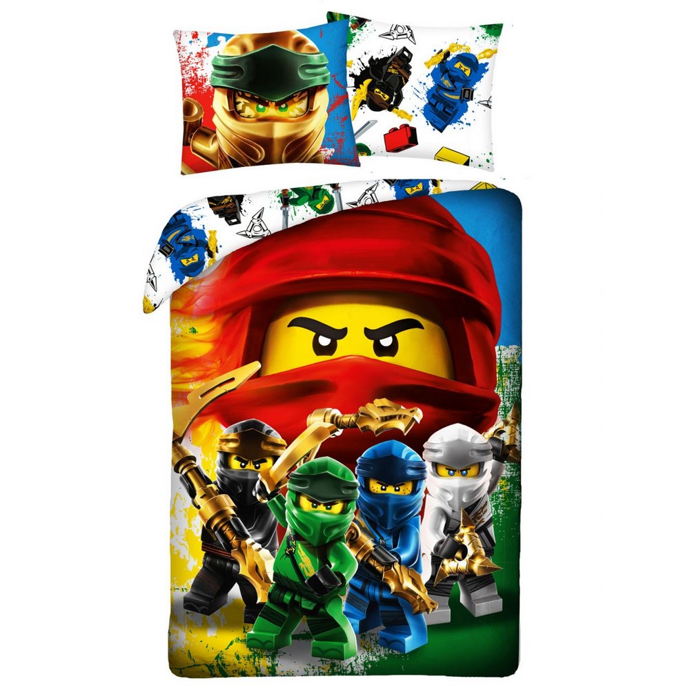 (レゴ・ニンジャゴー) Lego Ninjago オフィシャル商品 キッズ・子供 コットン 掛け布団カバー・枕カバー セット 【海外通販】画像