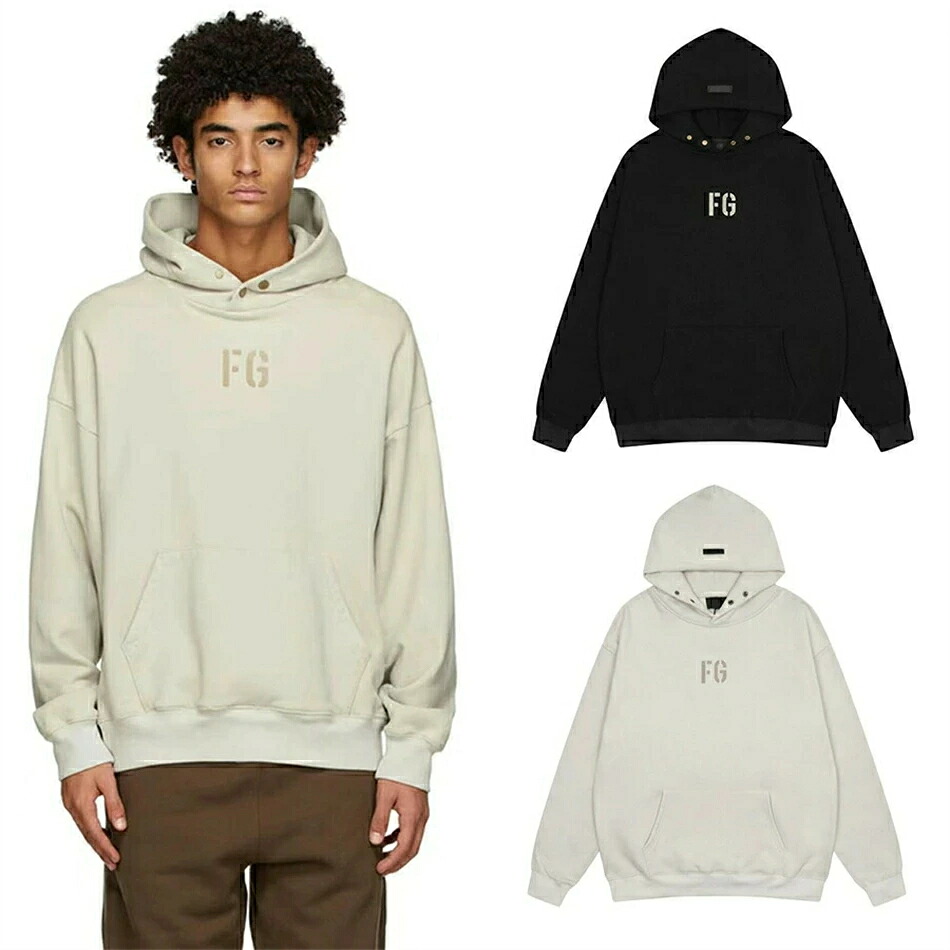 FG エッセンシャルズ パーカー トップス レディース メンズ スウエット ジャージ シンプル 男女兼用 ブランド レディース パーカー フード付き ビッグサイズ 春秋 冬 カジュアル [並行輸入品]