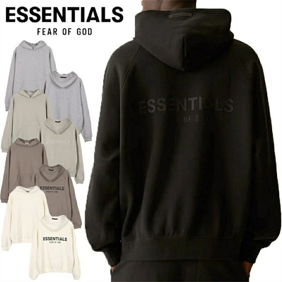 ESSENTIALS エッセンシャルズ パーカー メンズ レディース 21SS3D SILICON PULL-OVER HOODIE プルオーバー バックロゴ パーカー ビッグサイズ