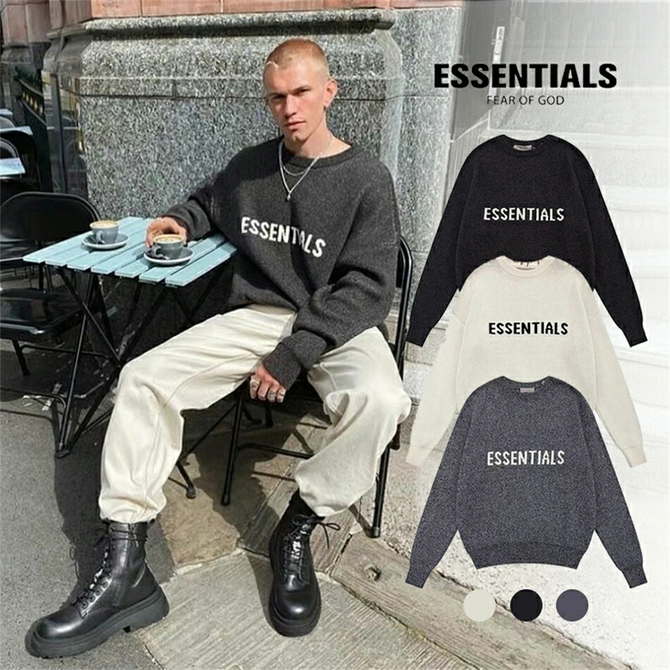 「期間限定セール」ESSENTIALS エッセンシャルズ 人気セーター オーバーサイズ sweater おしゃれ 柔らかい 長袖トップス 秋 暖かい カジュアル カップル プルオーバー 通勤 3colors|プリンチ