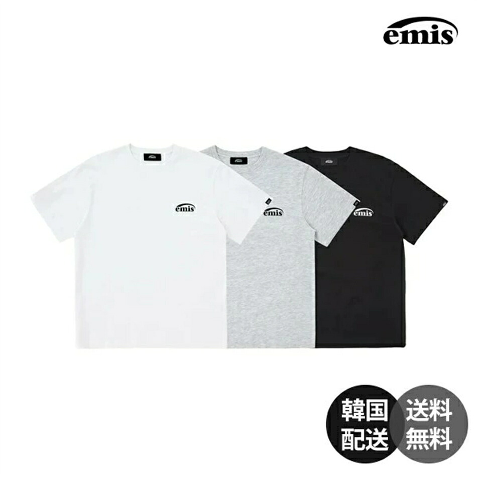 【韓国】emis 3PACK T-SHIRT SET エミス ティーシャツ 3枚書き割り 白いこと 黒いこと ヘザーグレー 綿織物100% 韓国ブランド名 K-流行り物 表どおり流行り物 ティーシャツ書き割り【emis】