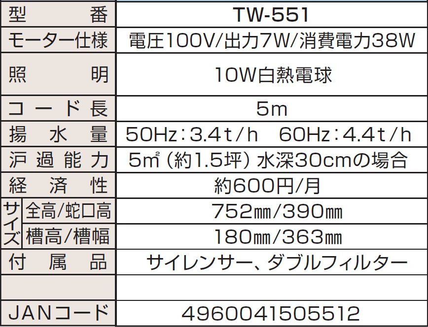 正規品】 タカラ ウォータークリーナー せせらぎDR TW-551 池 清流 物理濾過 生物濾過 化学濾過 鯉 fucoa.cl