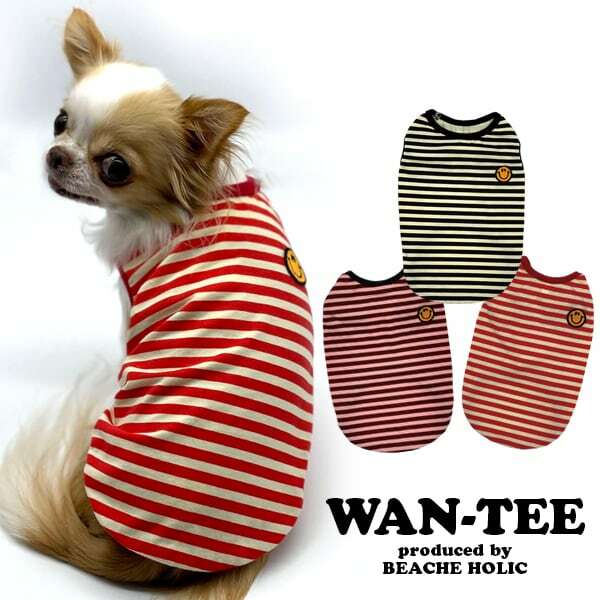 Wantee ボーダータンクトップ Wt 003 Beache 犬 犬服 タンクトップ ペットファッション ドッグウェア かわいい かっこいい おしゃれ 小型犬 超小型犬 部屋着 ルームウェア 洋服 薄手 トイプー チワワ ダックス シュナウザー おうち服 いぬ Web限定