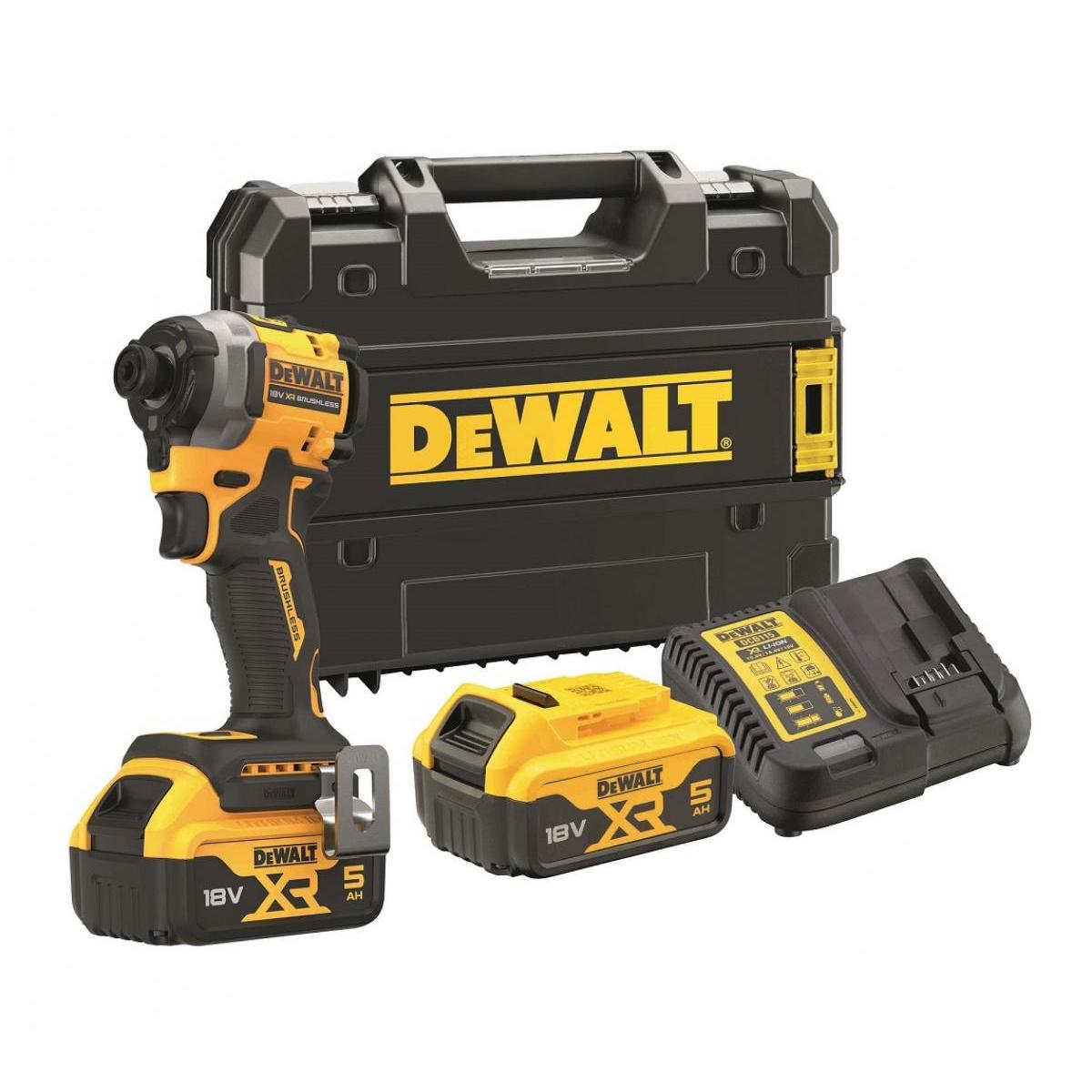【店卸し資産有・即納】DEWALT 18V XR Li-Ion 毛はらい受け答え 差しひびき１番ウッド (5.0Ah 乾電池2個・申し受ける器・容れもの付)  DCF850P2 インパクトドライバー-電動工具本体