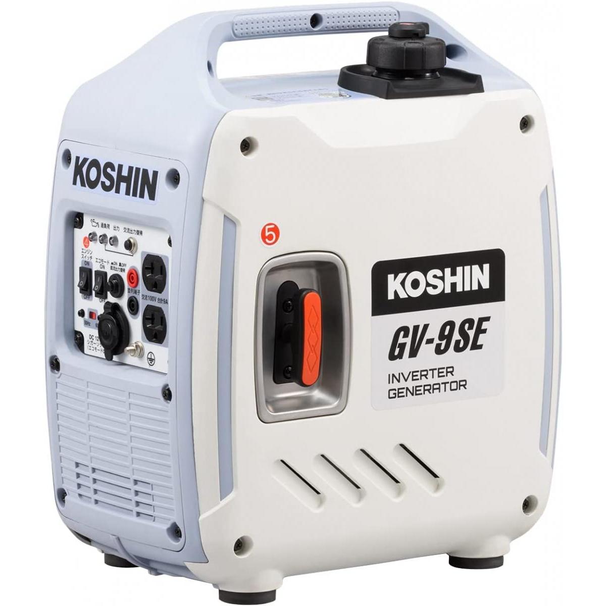 【在庫有・即納】工進 インバーター 発電機 正弦波 GV-9SE 定格出力 0.9kVA AC-100V 50Hz/60Hz USB 静音 アウトドア 防災 備蓄 災蓄 非常用