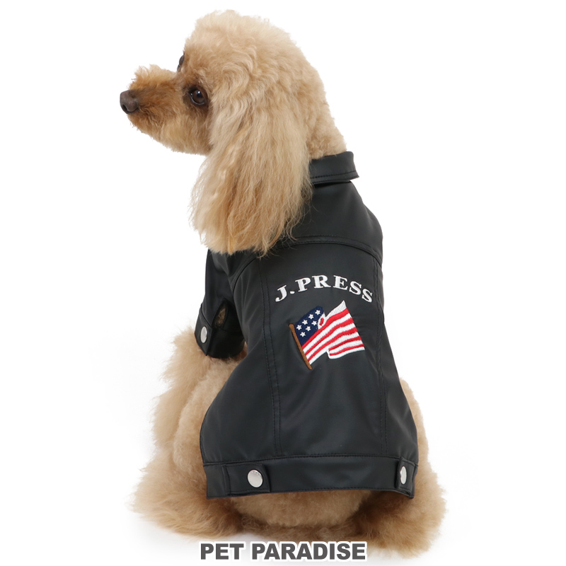 犬の服 犬 冬服 J.PRESS ジャンパー フェイクレザー ジャケット ドッグ