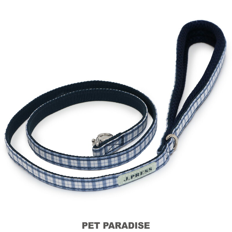 J.PRESS 犬 リード チェック 小型犬 中型犬 | チェック柄 ジェイプレス 軽量 反射 蓄光 夜のお散歩 メッシュ おしゃれ ペット用 持ちやすい かっこいい