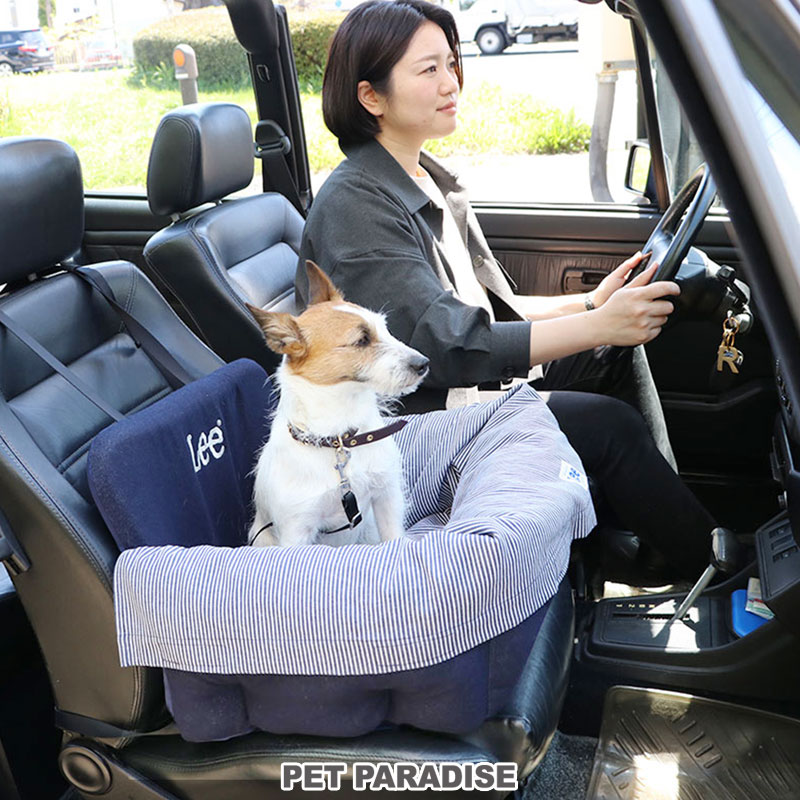 楽天市場 犬 ドライブ ボックス ｌｅｅ ドライブ カドラー 小型犬 ヒッコリー 送料無料 犬 ドライブ ボックス ドライブシート ドライブベット ドライブベッド お出掛け 移動 車 おしゃれ かわいい 春 夏 ペットパラダイス