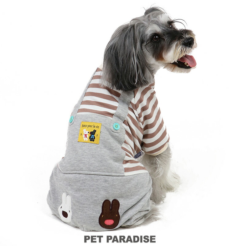 犬 服 秋冬 リサとガスパール パンツつなぎ ボーダー 秋服 冬服 ペットウエア おしゃれ かわいい ドッグウエア ベビー 超小型犬 メール便可 最新の激安