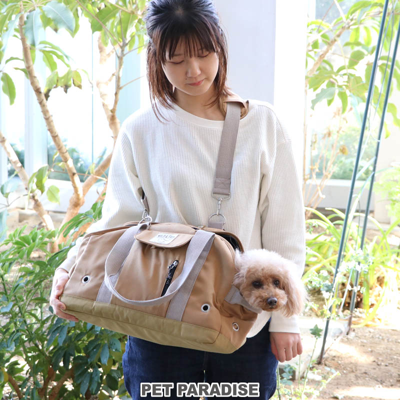 500円offｸｰﾎﾟﾝ対象 犬 あごのせ 小型犬 ﾏﾗｿﾝ限定送料無料 キャリーバッグ ブラウン