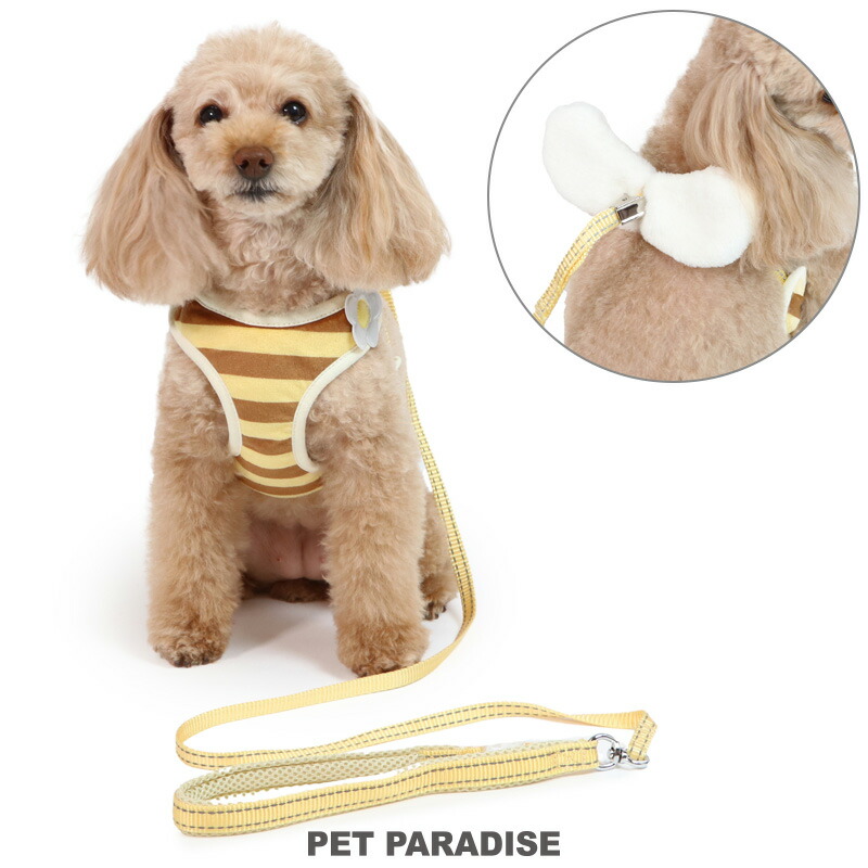【880円OFF】【ペットパラダイス公式】 犬 ハーネス リード付き 一体型 はち 反射 超小型犬 小型犬 | 犬用ハーネスハチ 蜂 なりきり メッシュ おしゃれ かわいい 秋服 おでかけ お出かけ お散歩