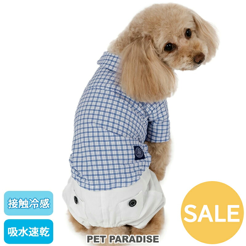 【880円OFF&最大2000円OFFｸｰﾎﾟﾝ】J.PRESS セール 犬 服 ロンパース 夏服 クール 接触冷感 チェック パンツ つなぎ 小型犬 暑さ対策 | アウトレット sale 【返品交換不可】 吸水 速乾 おしゃれ かわいい かっこいい クールマックス コアテクノロジー 夏