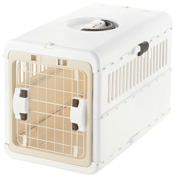 リッチェル キャンピングキャリー 折りたたみ M アイボリー（ペット用 ハウス ケージ）｜ペット用品のPePet（ペペット）