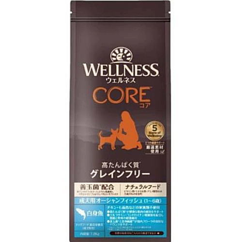 【2個仕掛ける】ウェルネス 中核グループ 成犬用 オーシャンフィッシュ 1.8kg×2個（ドッグフード）