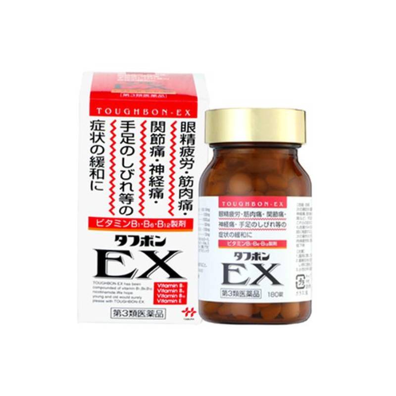 【第3類医薬品】ビタミン製剤 タフボンEX(180錠) 眼精疲労 神経痛 筋肉痛 関節痛 腰痛 肩こり 五十肩 手足のしびれ 肉体疲労時 妊娠授乳期 病中病後 体力低下時 ビタミンB ビタミンE|ハローサンヨー薬店 2号店