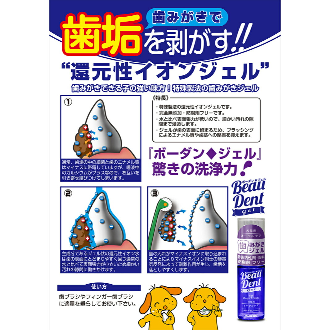 市場 犬猫用オーラルケア 防腐剤不使用の歯みがき 特殊製法の還元性イオンジェル 完全無添加