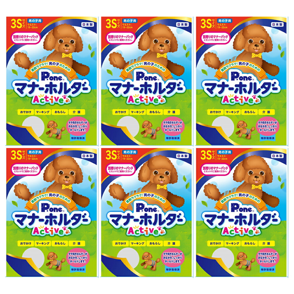P・一 お坊っちゃん用折りかがみ保持者Active 3S(1枚)×6個（1容れもの）【P・一(P・one)】