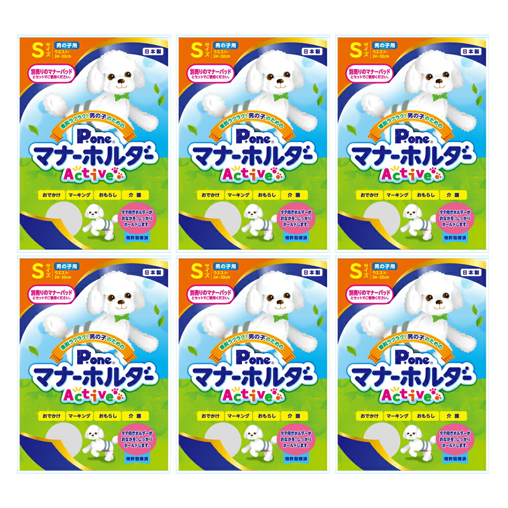 P・一 お坊っちゃん用折りかがみ保持者Active S(1枚)×6個（1容れもの）【P・一(P・one)】