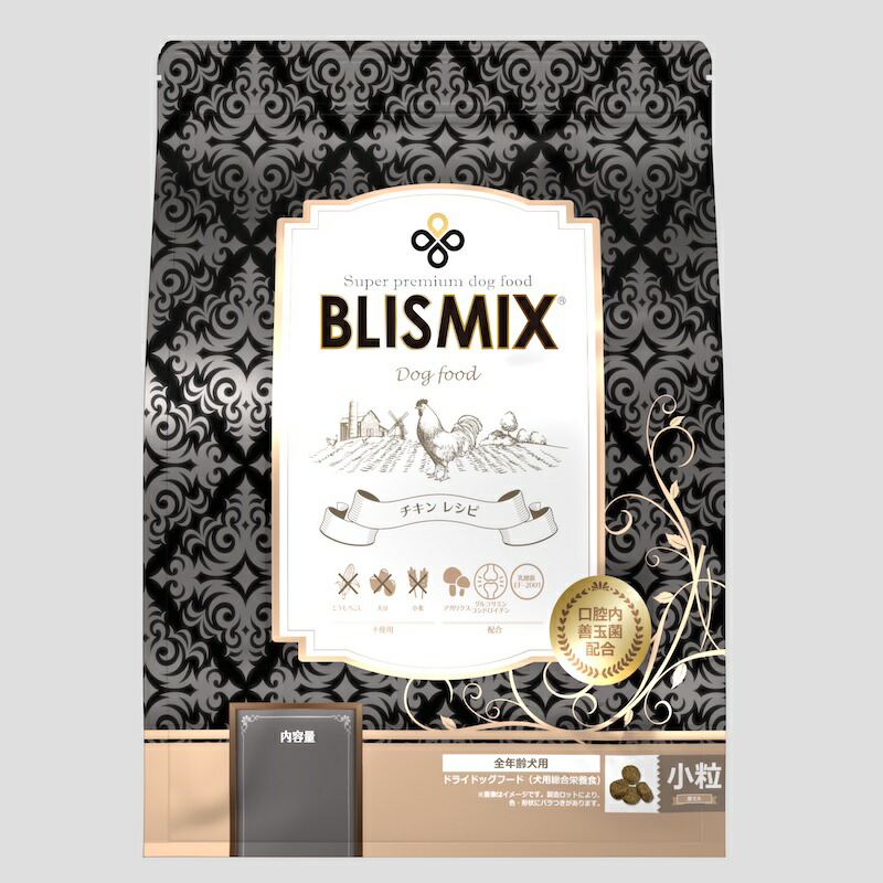 【PET】【BLISMIX】ブリスミックス　ドッグ チキン　3kg 【小粒】　全年齢犬用　ドライ ドッグフード 総合栄養食　JAN：4589602260587　送料無料【KMT】
