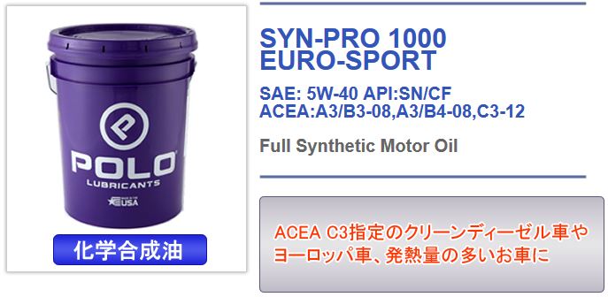 楽天市場】POLOオイル ポロオイル SYNMAX 5W-50 SPシンマックス ポロの