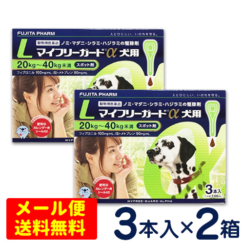 楽天市場 特価sale マイフリーガードa 犬用 L 40kg 3本入り 2個セット 4箱までメール便対応 代引き不可 ノミ マダニ駆除剤 ペットcure Dgs 楽天市場店