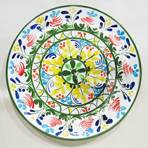 双鳥文様 陶器皿 スペイン製 木箱付き 楽天市場】□スペイン陶器□ハエン 絵皿V Φ26cm 502VNO．3