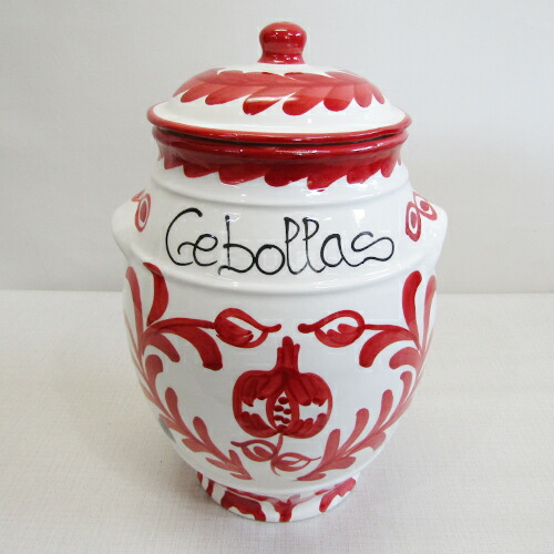 楽天市場】□スペイン陶器□【送料無料】ハエンじゃがいも保存用壺型