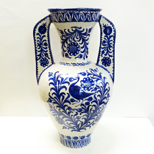 楽天市場】□スペイン陶器□《送料無料》グラナダ両手付き花瓶