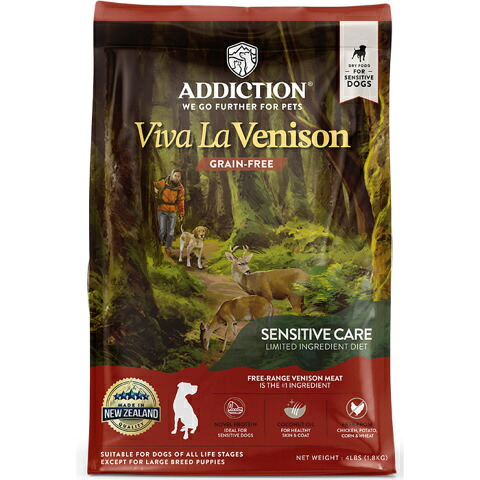 アディクション ドッグフード ADDICTION ビバ・ラ・ベニソン 15kg グレインフリードッグフード 組み入れる栄養分食 オール公演相応う（大型犬の犬ころは除く）国内定まり品［定まり売りわたす店］【貨物輸送無料 但し、北海道・沖縄県除く】