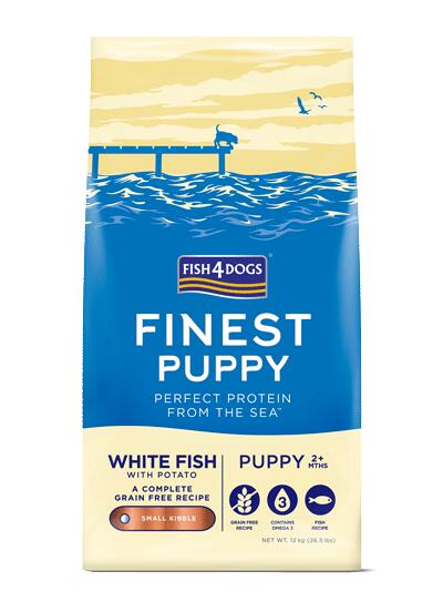 【お取り寄せ】魚族4飼い犬 ファイネスト パピー【素粒子】12kg 全犬種相応う  国内置き目品 生まれ育つ期の犬ころ、生き生きしたな犬や食欲の無い仔、含ませる中の母犬に適したコンプリートフード（ 完膚なきまで栄養物食 ）です。FISH４DOGS FINEST PUPPY【貨物輸送無料 但し、離島・北海道・沖縄県除く】