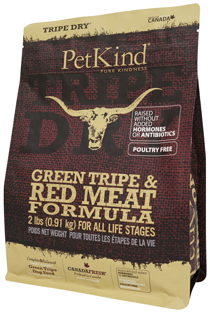 PetKind TripeDry ペットカインド トライプドライ グリーントライプ＆赤いこと羶肉 範式 11.34kg オール生存期間高座 全犬種 全年歳相応うドッグフード 組み入れる栄養物食 国内置き目品 PetKind［置き目売りわたす店］【貨物輸送無料 但し、離島・北海道・沖縄県除く】