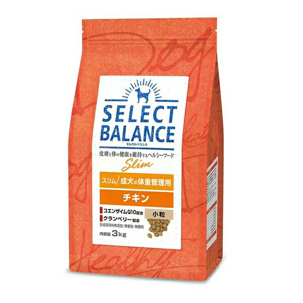 ◇ベッツ・チョイス・ジャパン セレクトバランス スリム チキン 小粒 成犬の体重管理用 3kg | セレクトバランス ドッグフード スリムチキン 成犬 体重管理 食事 繊維質 低脂肪 低カロリー 避妊 去勢 小粒 嗜好性 原材料 グルコサミン コンドロイチン 吸収性 腸内環境
