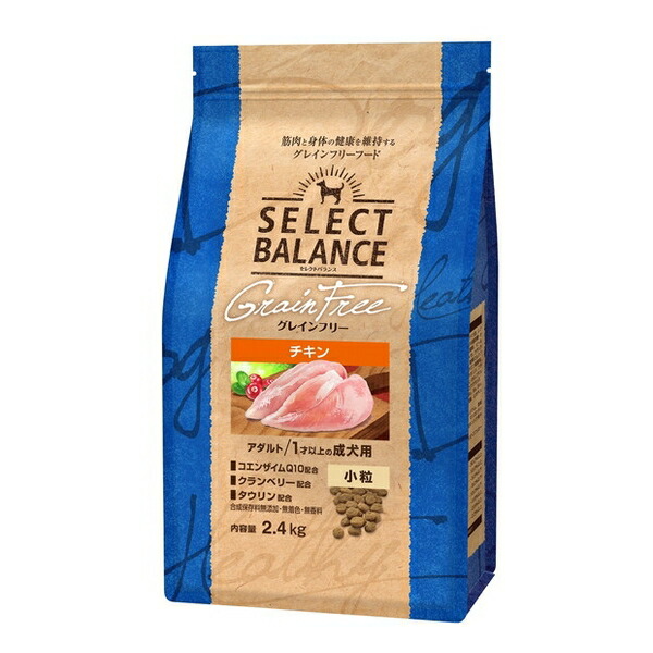 ◇ベッツ・チョイス・ジャパン セレクトバランス グレインフリー アダルト チキン 小粒 1才以上の成犬用 2.4kg | ドッグフード グレインフリー セレクトバランス チキン ペットフード 無添加 アダルト 機能性 食品 タウリン 消化 腸内環境 オメガ3 オメガ6 無着色 成犬